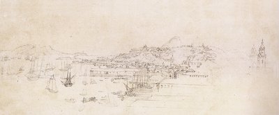 Study for a View Taken from the Church of Sao Bento in Rio de Janeiro by Johann Moritz Rugendas